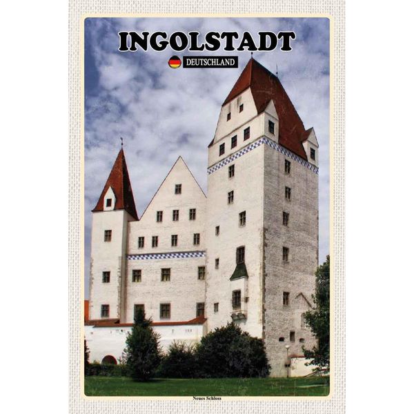 Vianmo Insegna In Legno 30X20 Cm Ingolstadt Neues Schloss-image