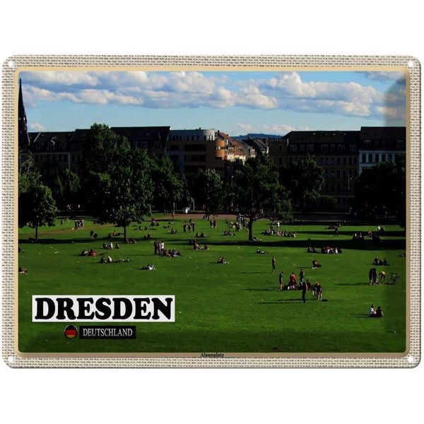 Vianmo Insegna Di Latta 30X40 Cm Dresden Deutschland Alaunplatz-image