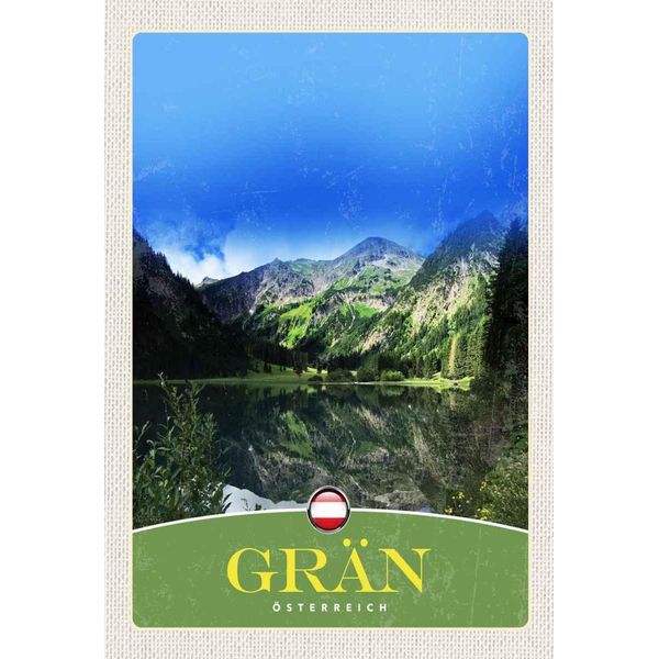 Vianmo Insegna In Legno 30X20 Cm GräN ÖSterreich WäLder See Natur Berg-image