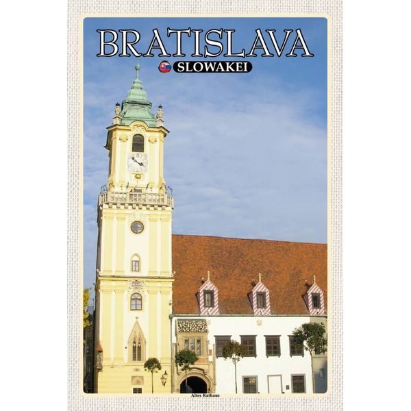 Vianmo Insegna In Legno 18X12 Cm Bratislava Slowakei Altes Rathaus-image