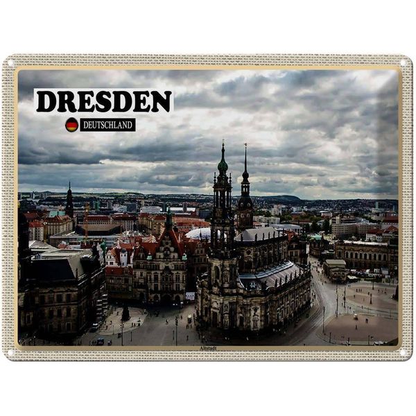 Vianmo Insegna Di Latta 30X40 Cm Dresden Deutschland Altstadt-image