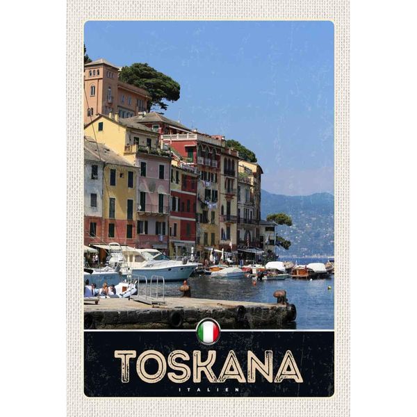 Vianmo Insegna In Legno 30X20 Cm Toskana Italien GebäUde Meer-image