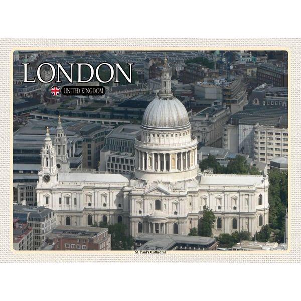 Vianmo Insegna In Legno 30X40 Cm St. Paul´S Cathedral London Uk-image