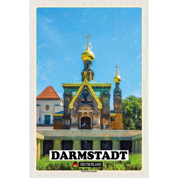 Vianmo Insegna In Legno 30X20 Cm Darmstadt Russische Kapelle-image