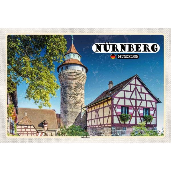 Vianmo Insegna In Legno 20X30 Cm NüRnberg Architektur Kaiserburg-image