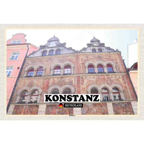 Vianmo Insegna In Legno 20X30 Cm Konstanz Rathaus Architektur-image