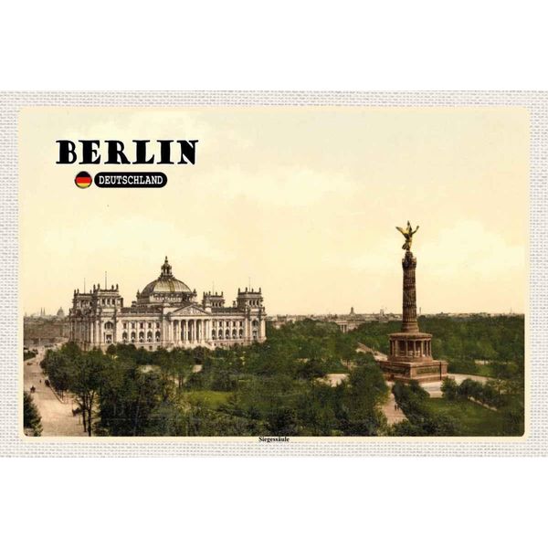 Vianmo Insegna In Legno 20X30 Cm Berlin SiegessäUle Deutschland-image