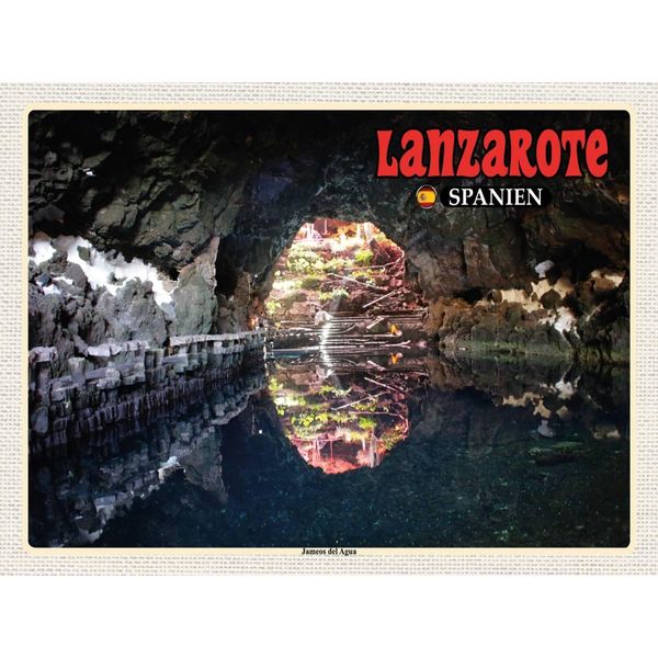 Vianmo Insegna In Legno 30X40 Cm Lanzarote Spanien Jameos Del Agua-image
