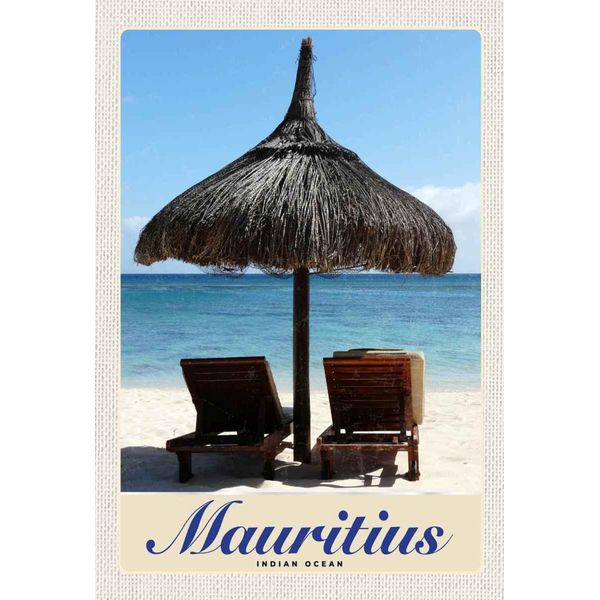 Vianmo Insegna In Legno 30X20 Cm Mauritius Indischer Ozean Liege-image