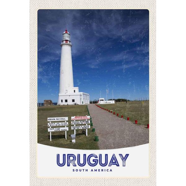 Vianmo Insegna In Legno 30X20 Cm Uruguay Amerika Usa Leuchtturm-image