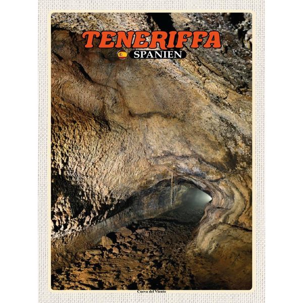 Vianmo Insegna In Legno 40X30 Cm Teneriffa Spanien Cueva Del Viento HöHle-image