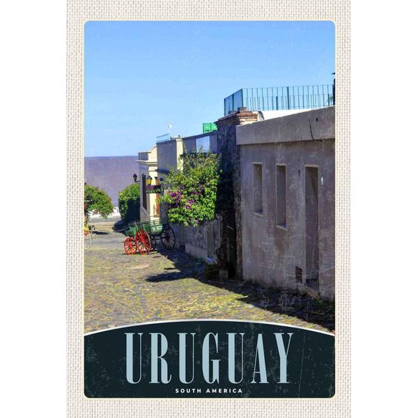 Vianmo Insegna In Legno 30X20 Cm Uruguay SüD Amerika Stadt-image