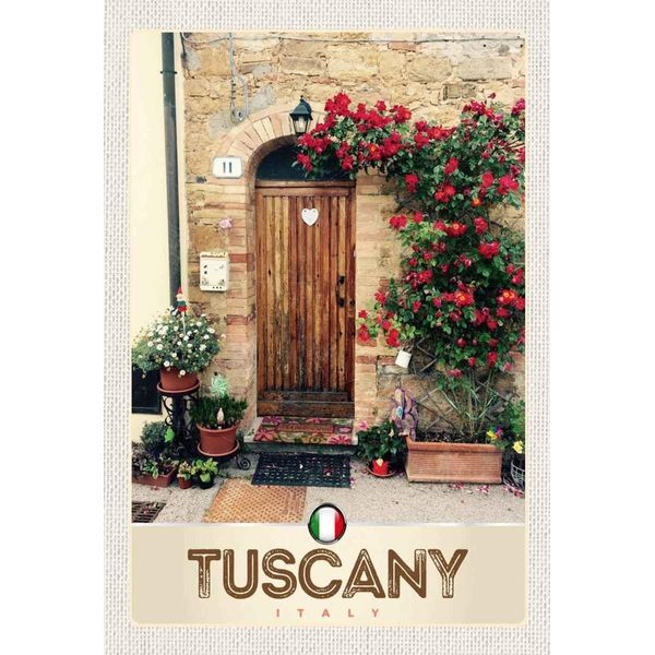 Vianmo Insegna In Legno 30X20 Cm Toskana Italien Natur Blumen TüR-image