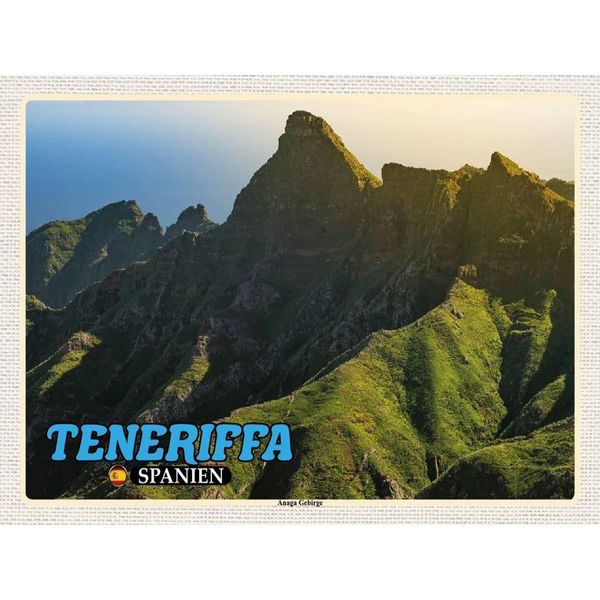 Vianmo Insegna In Legno 30X40 Cm Teneriffa Spanien Anaga Gebirge-image