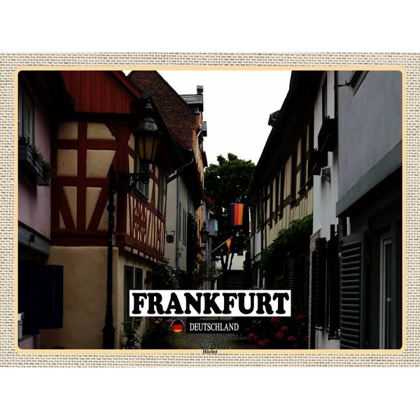Vianmo Insegna In Legno 30X40 Cm Frankfurt Deutschland HöChst-image