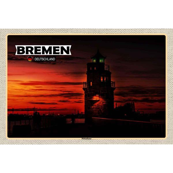 Vianmo Insegna In Legno 20X30 Cm Bremen Deutschland Molenfeuer-image