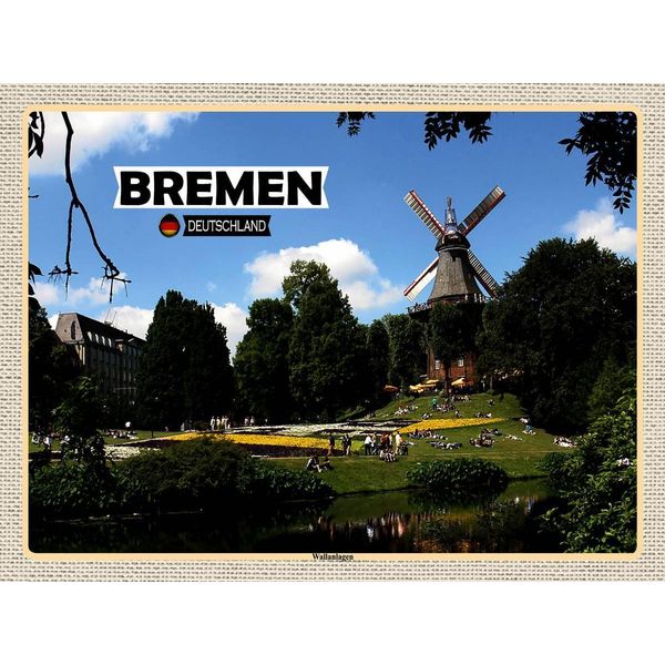 Vianmo Insegna In Legno 30X40 Cm Bremen Deutschland ÜBerseestadt-image
