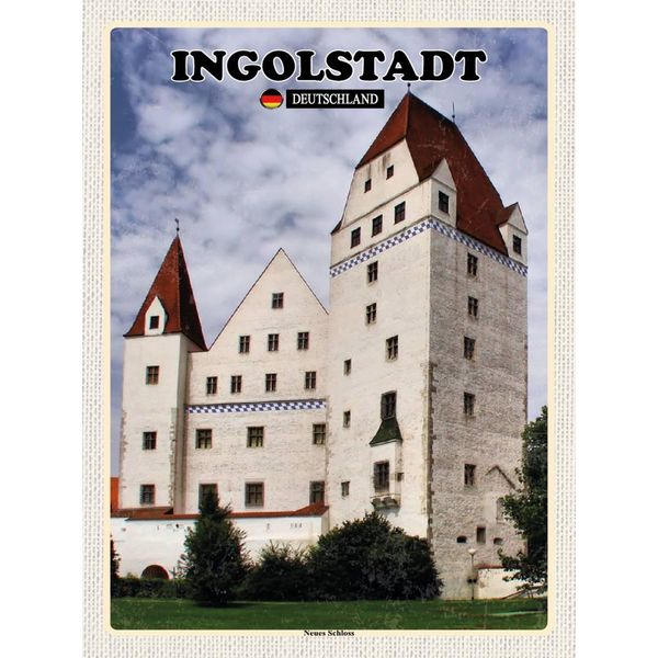 Vianmo Insegna In Legno 40X30 Cm Ingolstadt Neues Schloss-image