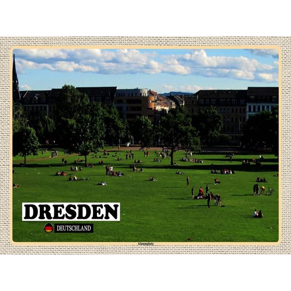 Vianmo Insegna In Legno 30X40 Cm Dresden Deutschland Alaunplatz-image