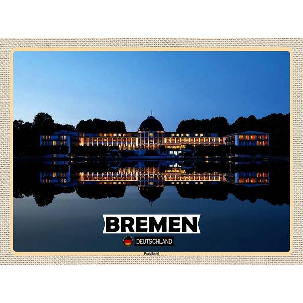 Vianmo Insegna In Legno 30X40 Cm Bremen Deutschland Parkhotel-image