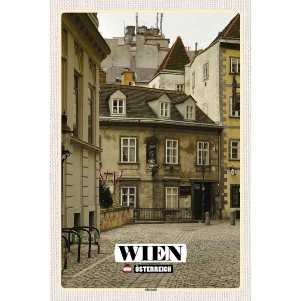 Vianmo Insegna In Legno 30X20 Cm Wien ÖSterreich Altstadt Architektur-image