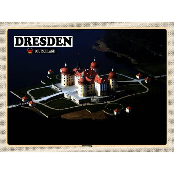 Vianmo Insegna In Legno 30X40 Cm Dresden Deutschland Moritzburg-image