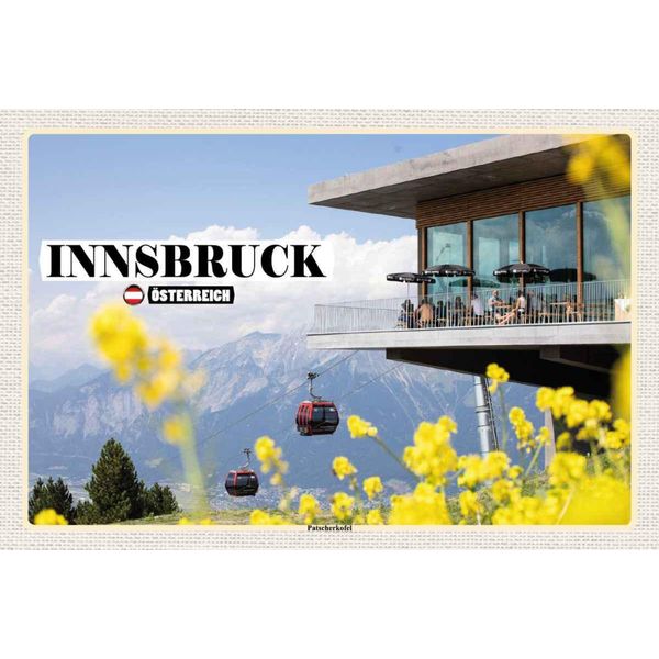 Vianmo Insegna In Legno 20X30 Cm Innsbruck ÖSterreich Patscherkofel-image