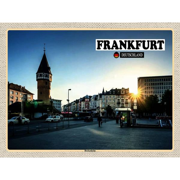 Vianmo Insegna In Legno 30X40 Cm Frankfurt Bockenheim Altstadt-image
