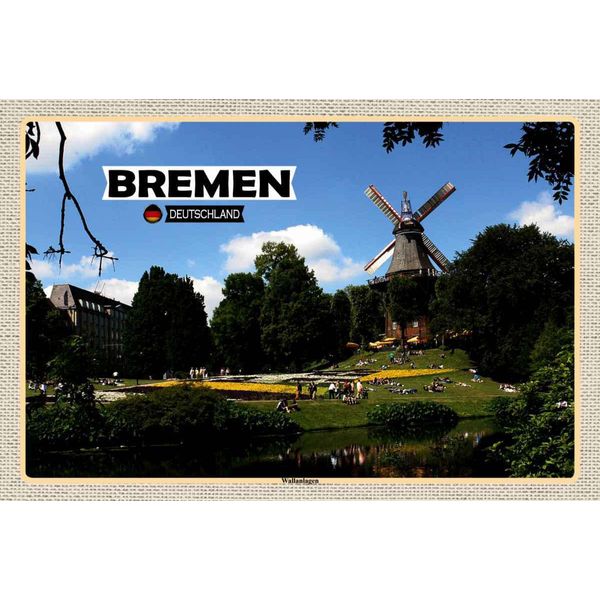 Vianmo Insegna In Legno 20X30 Cm Bremen Deutschland ÜBerseestadt-image