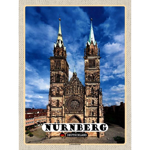Vianmo Insegna In Legno 40X30 Cm NüRnberg Lorenzkirche-image