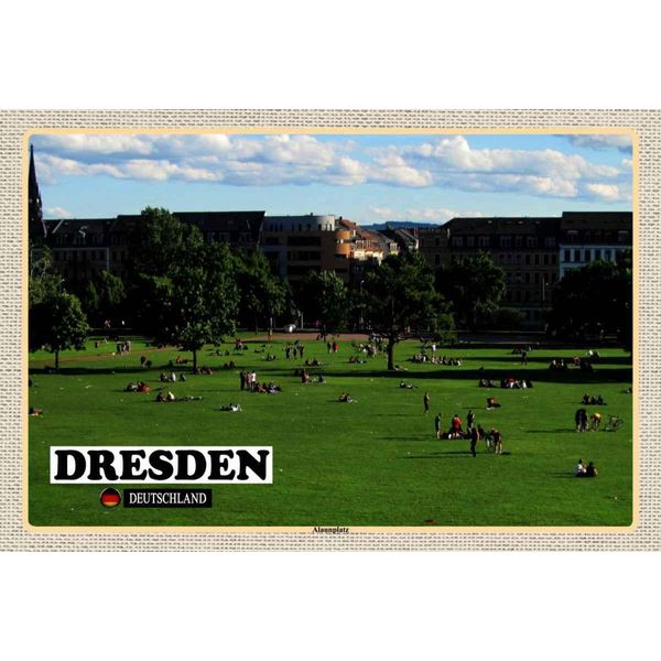 Vianmo Insegna In Legno 20X30 Cm Dresden Deutschland Alaunplatz-image