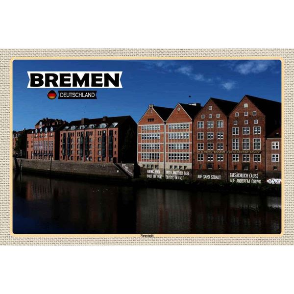 Vianmo Insegna In Legno 20X30 Cm Bremen Deutschland Neustadt-image