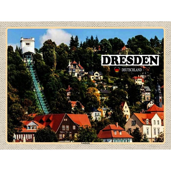 Vianmo Insegna In Legno 30X40 Cm Dresden Deutschland Loschwitz-image