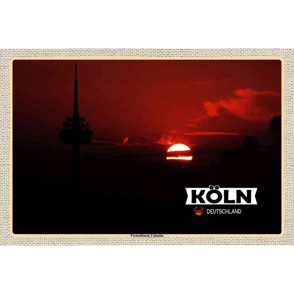 Vianmo Insegna In Legno 20X30 Cm KöLn Fernsehturm Colonius-image