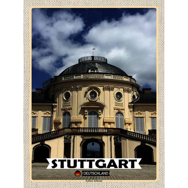 Vianmo Insegna In Legno 40X30 Cm Stuttgart Schloss Solitude-image