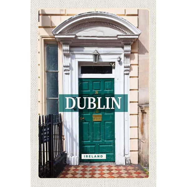 Vianmo Insegna In Legno 18X12 Cm Dublin Ireland Reiseziel Stadt-image