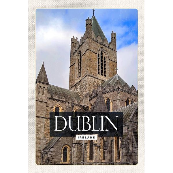 Vianmo Insegna In Legno 18X12 Cm Dublin Ireland Castle Reiseziel-image