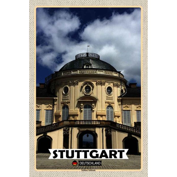 Vianmo Insegna In Legno 30X20 Cm Stuttgart Schloss Solitude-image