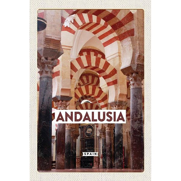 Vianmo Insegna In Legno 18X12 Cm Retro Andalusia Spain Spanien Geschenk-image