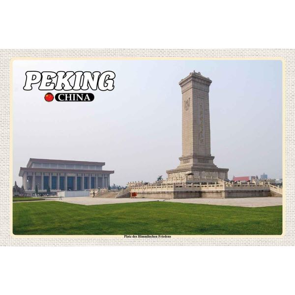 Vianmo Insegna In Legno 20X30 Cm Peking China Platz Himmlischen Friedens-image