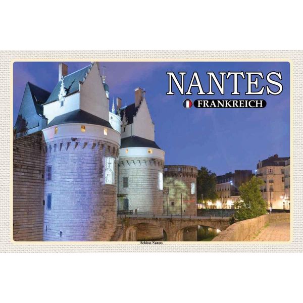 Vianmo Insegna In Legno 20X30 Cm Nantes Frankreich Schloss Nantes-image