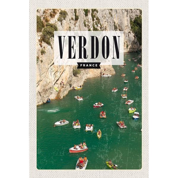 Vianmo Insegna In Legno 18X12 Cm Verdon France Verdonschlucht Meer-image