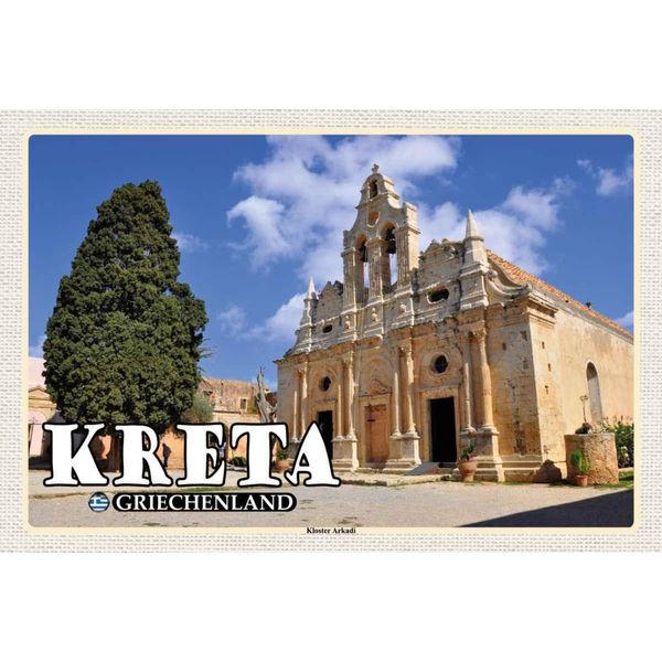 Vianmo Insegna In Legno 20X30 Cm Kreta Griechenland Kloster Arkadi-image