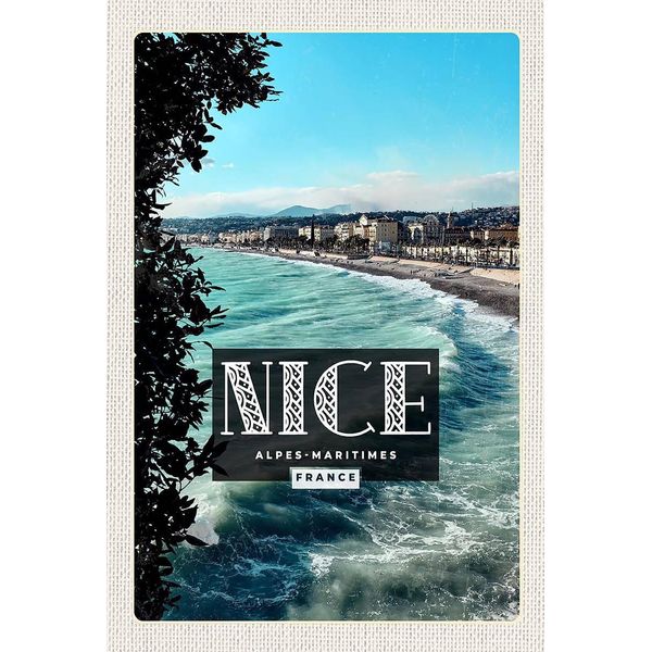 Vianmo Insegna In Legno 18X12 Cm Nice Alpes-Maritimes Francesort-image