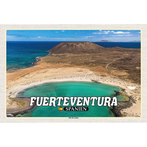 Vianmo Insegna In Legno 20X30 Cm Fuerteventura Spanien Isla De Lobos Insel-image
