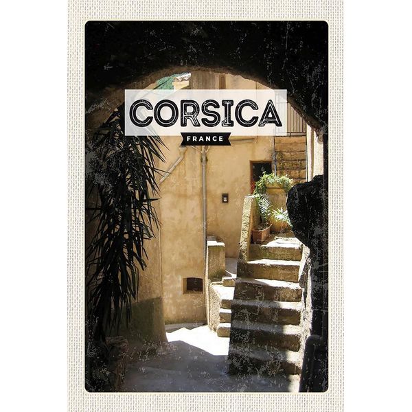 Vianmo Insegna In Legno 18X12 Cm Corsica France Architektursort-image