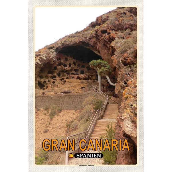 Vianmo Insegna In Legno 30X20 Cm Gran Canaria Spanien Cenobio De ValeróN-image