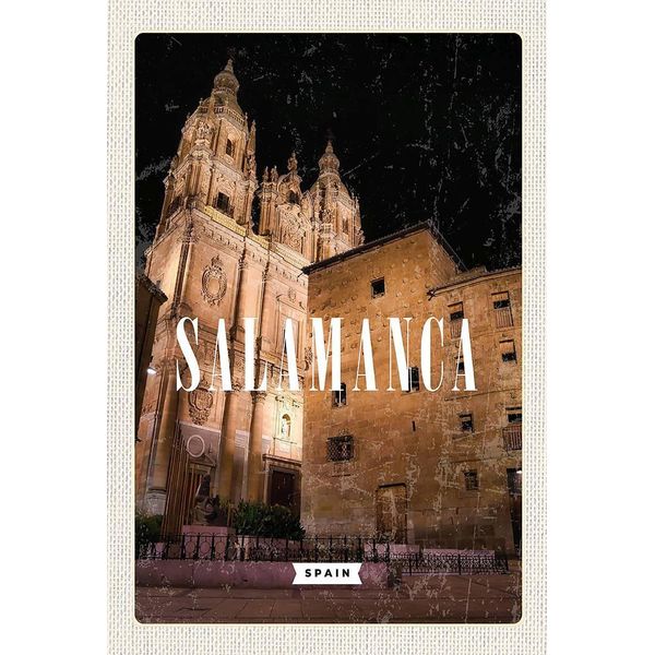 Vianmo Insegna In Legno 18X12 Cm Salamanca Spain Architektur Nacht-image