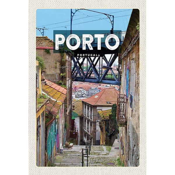 Vianmo Insegna In Legno 18X12 Cm Porto Portugal Altstadt Bild-image