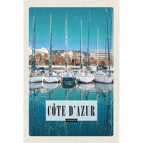 Vianmo Insegna In Legno 18X12 Cm Cote D'azur Francemeer-image